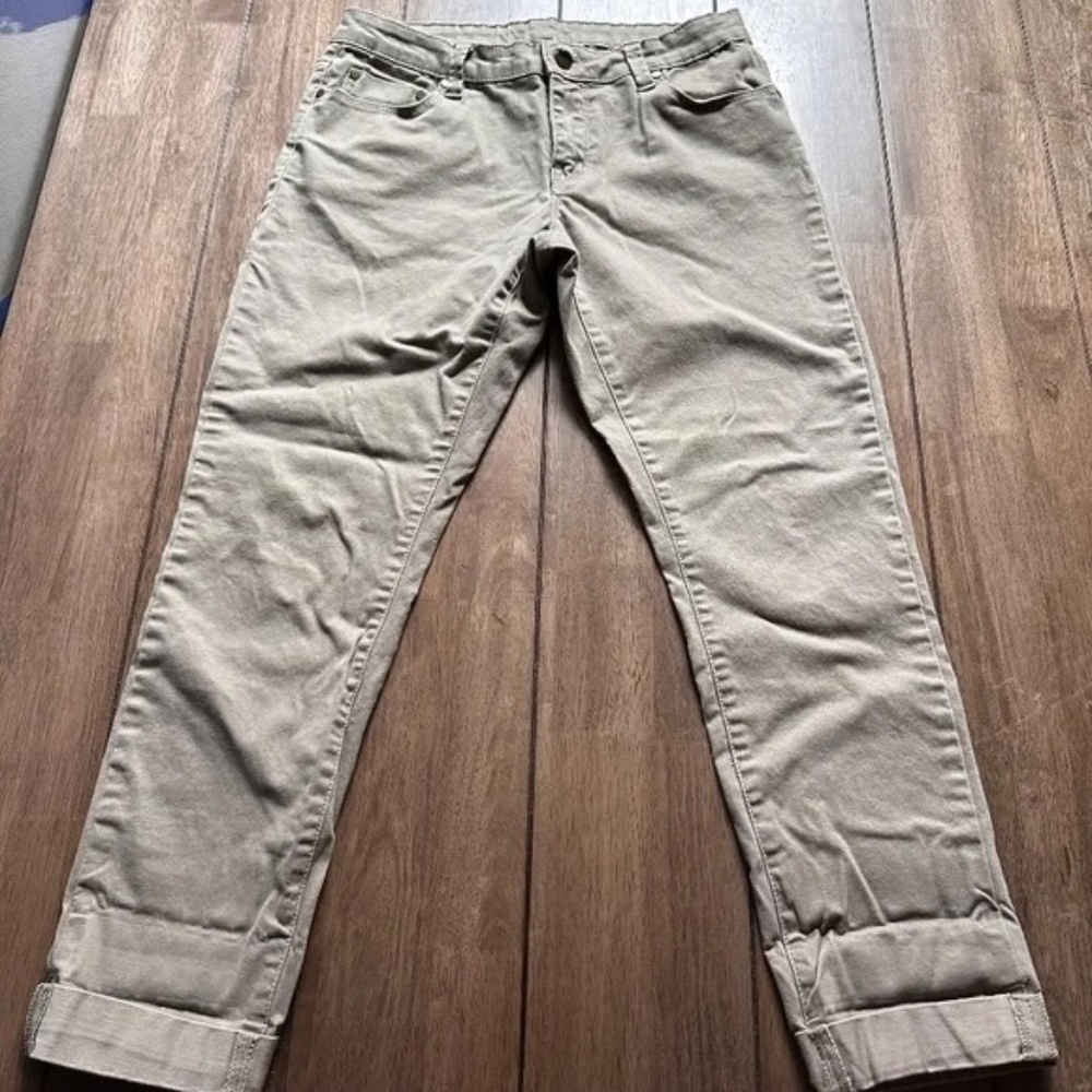 Max Jeans Tan Denim Cuffed Cropped Size 6